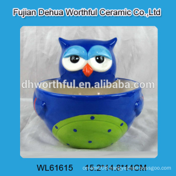 Cute owl shaped ceramic bowl for wholesale